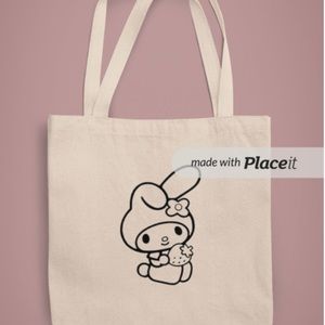 Sanrio embroidered tote bag